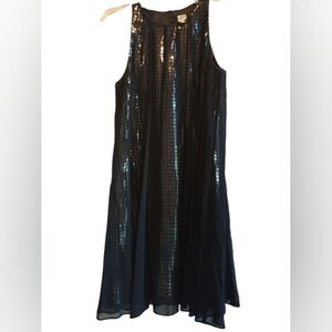 Sangria Women's Size 4 Black Sequin Sleeveless Cocktail Dress 3-Layer Whimsigoth